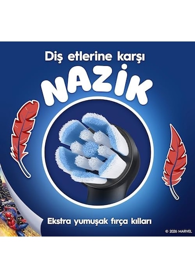 İo Çocuk 6+ Spiderman Diş Fırçası Yedek Başlığı 4 Adet