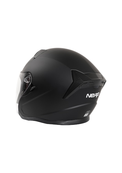 Gp Nero Mks006-mb Şeffaf Vizörlü Motosiklet Yarım Kask Siyah