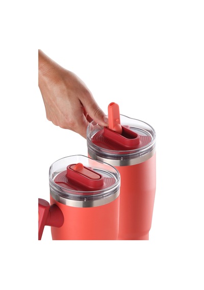 Fika Lumi Döner Kulplu Termos 1200 Ml - Kırmızı-7580