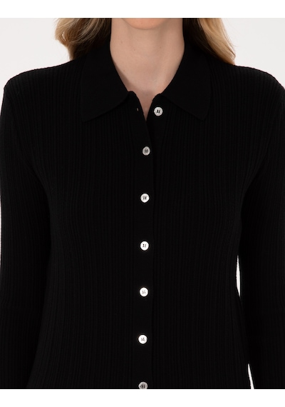 Pierre Cardin Kadın Siyah Hırka Triko 50316338-vr046 Siyah