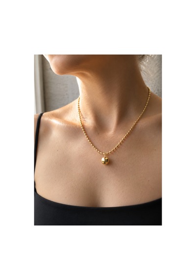 Démila Nola Gold Minimal Top Uçlu Paslanmaz Çelik Kolye Altın Altın
