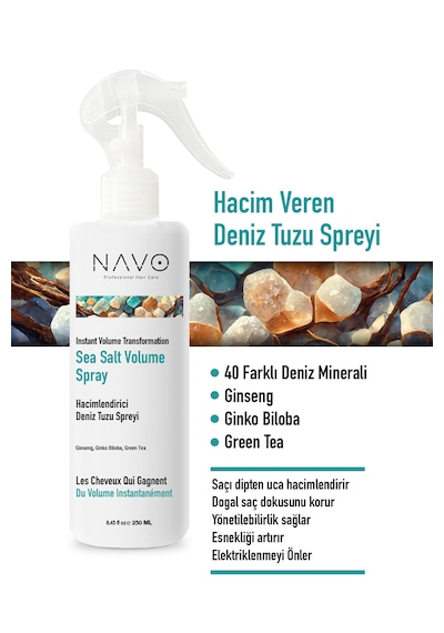 Deniz Tuzu Saç Bakım Spreyi / Doğal Dalga, Hacim Ve Dolgunluk Verici Deniz Tuzu Spreyi
