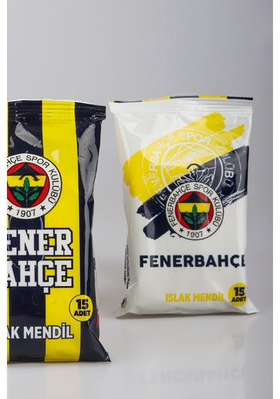 "dekomus Cep Defteri Hediyeli" Yeni Sezon Lisanslı Fenerbahçe "tekli" Islak Mendil 15 Yaprak Altın