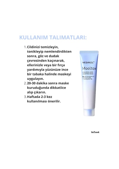 Medipeel Medi-peel Mooltox Hyaluron Layer Wrapping Mask 70 Ml Sıkı Görünüm Destekleyici Film Maske