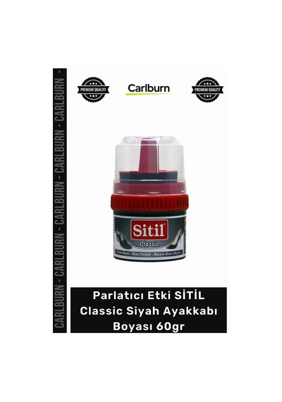 Carlburn Özel Üretim Deri Bakım Kremi Su Geçirmez Parlatıcı Etki Sitil Classic Siyah Ayakkabı Boyası 60gr Diğer