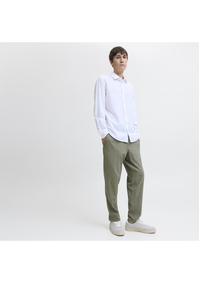 Jack & Jones Erkek Keten Karisimli Chino Pantolon - Ace - 12229699 Agave Green