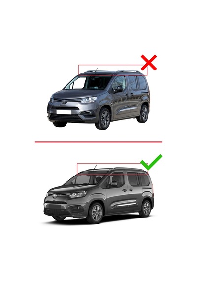 Toyota Proace City Verso 2023 Ve Sonrası İle Uyumlu Ace-2 Ara Atkı Tavan Barı Siyah