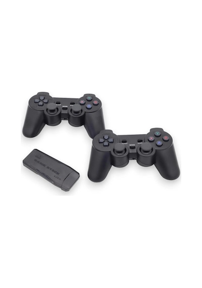 Siyah 2.4g Kablosuz Oyun Kolu Gamepad Çiftli Set Bluetooth Özelliği Olmadan - Elektronik
