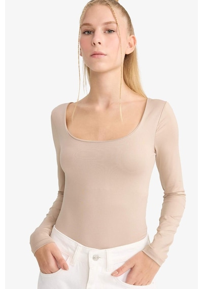 Defacto Coool U Yaka Uzun Kollu Çıtçıtlı Body F8042ax25aubg208 Bej