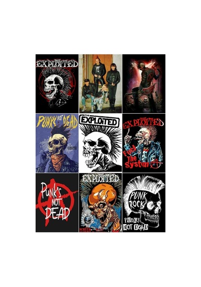 Metal Müzik Grupları - The Exploited -punk Çoklu Sticker Seti