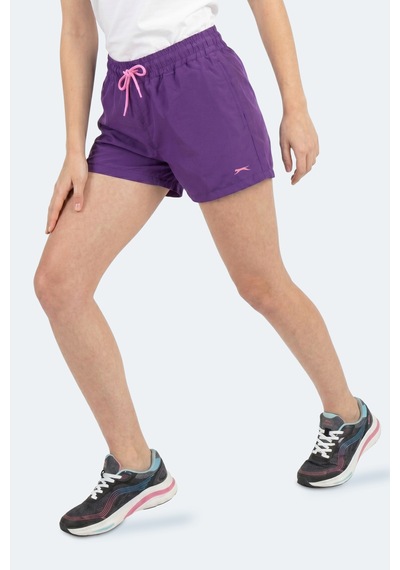 Slazenger Knoxıs Kadın Cepli Deniz Şortu Mor Şort