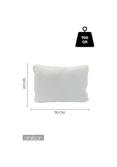 Klimalı Ortopedik Yastık - Yumuşak Ve Hava Kanallı 50x70 Cm, 700 Gr Premium Silikon Beyaz