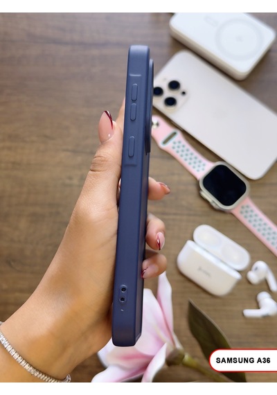 Samsung Galaxy A36 Uyumlu Kamera Korumalı Darbeye Dayanıklı Renk Atmayan Keep Silikon Kılıf Lacivert
