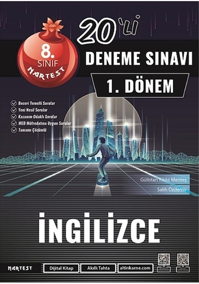 8. Sınıf 1. Dönem Mod 20'li İngilizce Deneme Sınavı -  Nartest