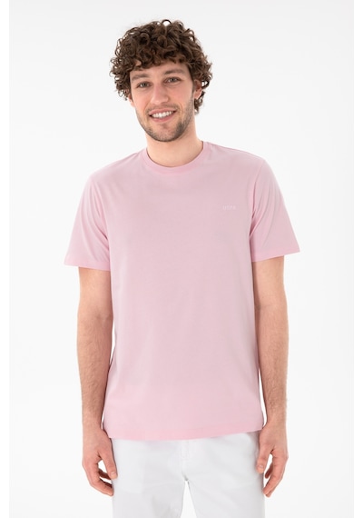 U.S. Polo Assn. Erkek Regular Fit Bisiklet Yaka Açık Pembe Basic Tişört 50305928-VR078