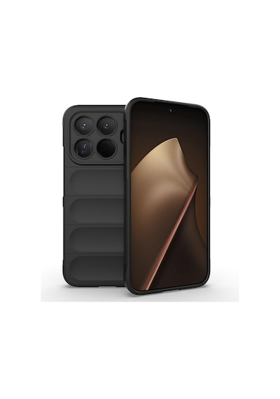 Vendas Xiaomi 15t Pro Kılıf Esnek Tpu Oyuklu Arka Yüzey Tasarımlı Zore Etnik Silikon Kapak Siyah