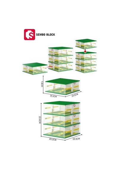 Sembo Block Famous Cars Araç Park Yeri 6 Araç Için 130 Parça Yapı Blokları İle Uyumlu 607341