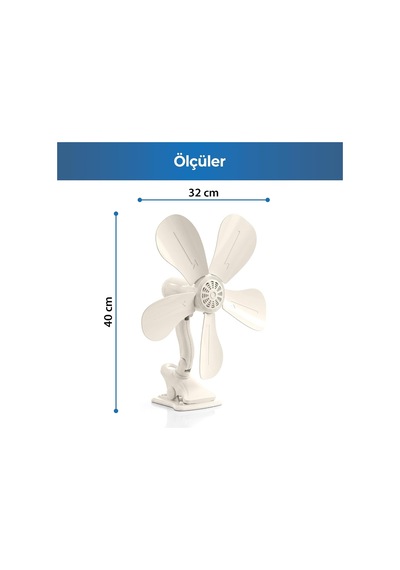 Sinbo Sf-7707 Klipsli Mini Vantilatör, Sessiz Fan, Güçlü Tutuşlu Klips, Ayarlanabilir Başlık, Masa Ve Bebek Yata