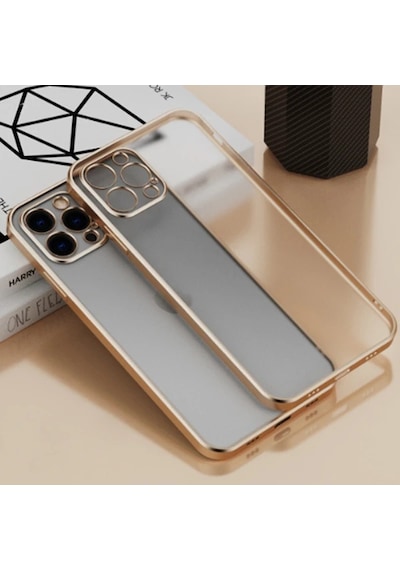 Apple iPhone Uyumlu 11 Pro 5.8inç Renkli Kenar Şeffaf Kılıf Kamera Korumalı Kılıf- 5775 Mavi