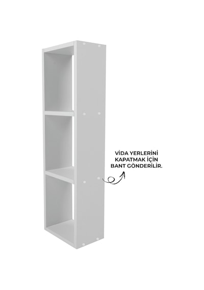 Elmas Dekoratif Çok Amaçlı Yatay Ve Dikey Kullanılabilir Raf, Kitaplık Beyaz
