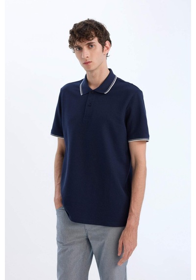 DeFacto Regular Fit Polo Yaka Waffle Kısa Kollu Tişört D7932AX25SPNV135 DeFacto Regular Fit Polo Yaka Waffle Kısa Kollu Tişört D7932AX25SPNV135