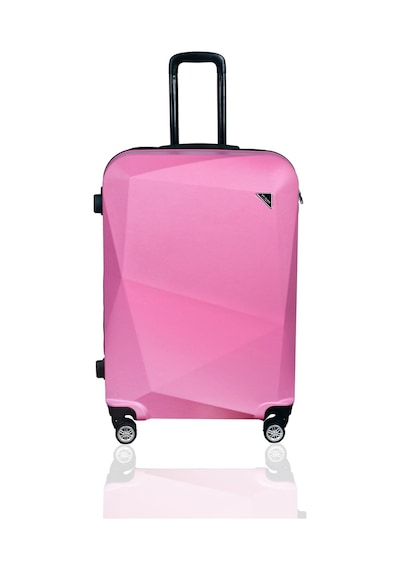 Polo&Sky Elmas Model Pembe Renk 3'lü Valiz Bavul Seti