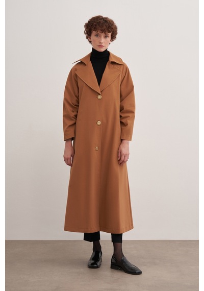 Aker 24aw07180111 Küçük Beden Pardösü 24aw07180111 124 Taba Taba