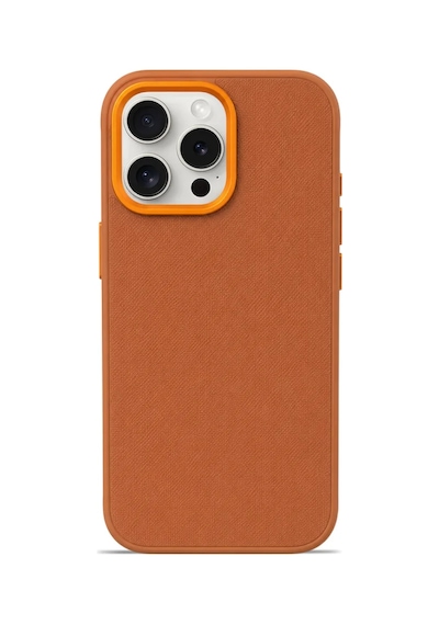 Premium Fabric Cover Apple iPhone Uyumlu 16 Pro Max Taba - Bronz