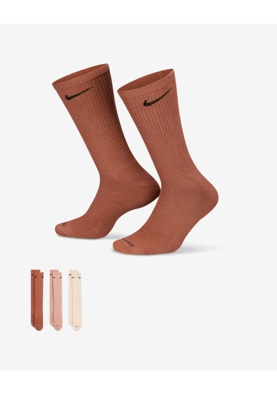 Nike Sx6888-914 Everyday Plus Destekli Antrenman Crew Çorapları 3 Çift Cok Renklı