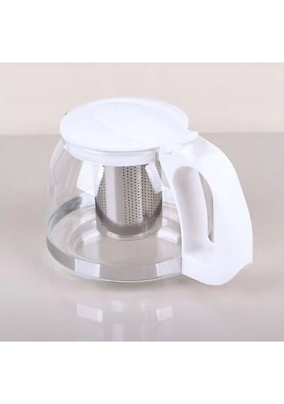 Yakut Cam Demlik Beyaz 700 ML Beyaz