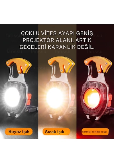 Farissu A Kalite Çok Foksiyonlu Çaklmaklı Fener Siyah