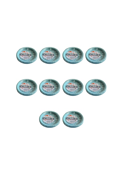 Kullan At Renkli Turkuaz Parti Davet Plastik Tabak - 17 Cm. - 25 Adetlik 10 Paket