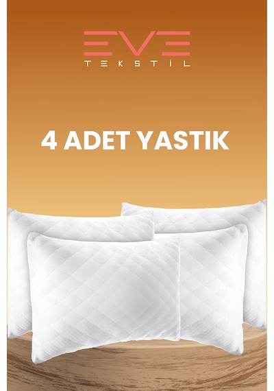 Eve Tekstil 4 Adet Diamond Kalite Kapitone Yastık 50x70 Cm 800 G