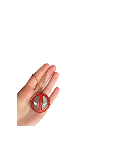Deadpool Face Zincir Kolye Çok REnkli
