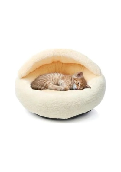 Afrodit Pet Kedi Köpek Yuvarlak Yatak Peluş Sıcak Ve Yumuşak Puf Yatak