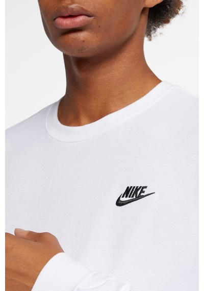 Nike Nsw Club Tee Erkek Uzun Kollu Spor Tişört Beyaz