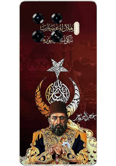 Tecno Spark 20 Pro+ Plus Uyumlu Abdülhamid Han Baskılı Silikon Kılıf Renkli