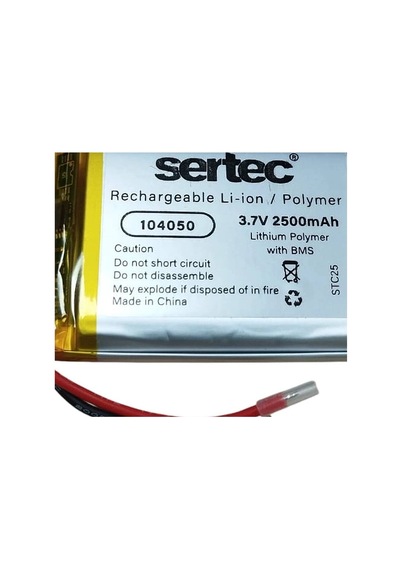 Sertec 104050 3.7v 2500mah Li-polymer Pil Devreli/1.5a Evimdeyokyok