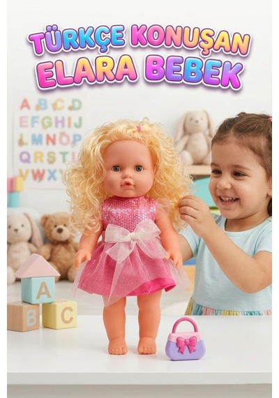 Elara Türkçe Konuşan 35cm Kafası Kolları Ve Bacakları Et Bebek Gövdesi Sert Plastik Oyuncak Bebek 1 30643444