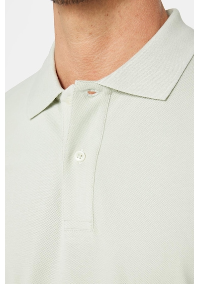 Tudors Erkek Slim Fit Dar Kesim %100 Pamuk Düz Pike Gri Polo Yaka Tişört-30537 Gri