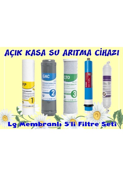 Su Arıtma Filtresi Seti 5 Li Lg Membran Filtre Seti Açık Kasa Cihaz İçin