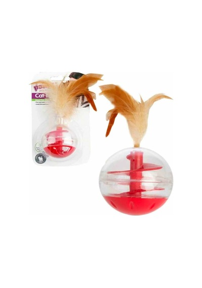 Pawise 5.5 CM Tüylü Hacıyatmaz Mama ve Ödül Topu Kedi Oyuncağı