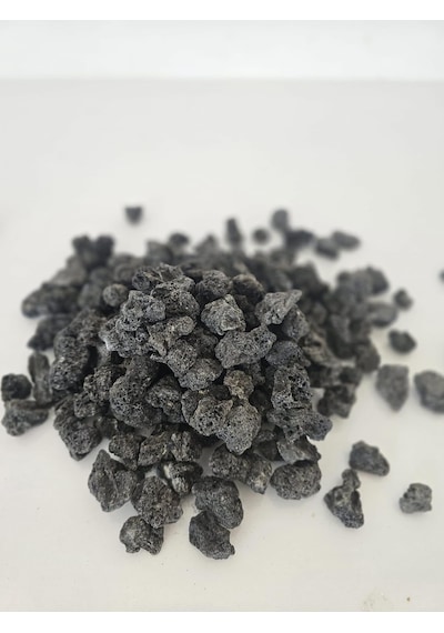 Siyah Pomza Lav Taşı 15-25 Mm 10 Kg Doğal Ponza Dekoratif Bahçe Saksı Akvaryum Süs Taşı Antrasit