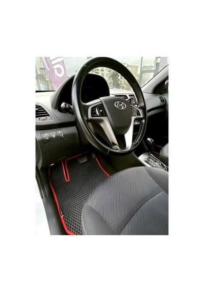 Hyundai Accent Blue Eva Paspas Takımı Siyah-kırmızı Şerit Siyah