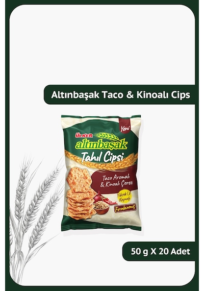 Altınbaşak Tahıl Cipsi Taco Aromalı Kinoalı 50 Gr X 20 Adet