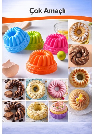 Dr.maya 18'li Muffin Kek Kapları Çok Renkli
