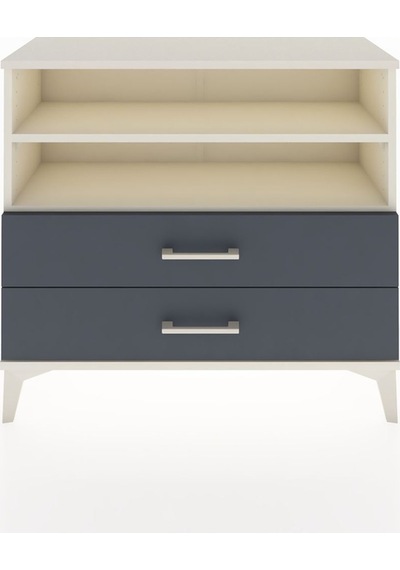 Arges Şifonyer 2 Raflı 2 Çekmeceli 88x30x80 Aytaşı-antrasit Aytaşı