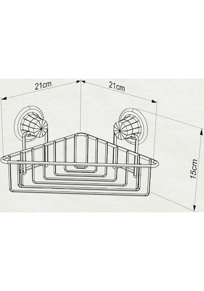 Teknotel Tek Katlı Vakumlu Banyo Duş Rafı Krom Dm251 Krom