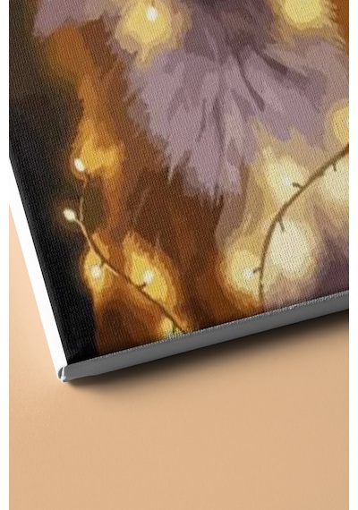 Webstyle Sayılarla Boyama Seti Kasnaklı Işıltılı Tilki 50 X 65 Cm