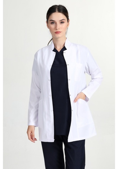 Beyaz Önlük Ceket Boy Doktor Hemşire Önlüğü